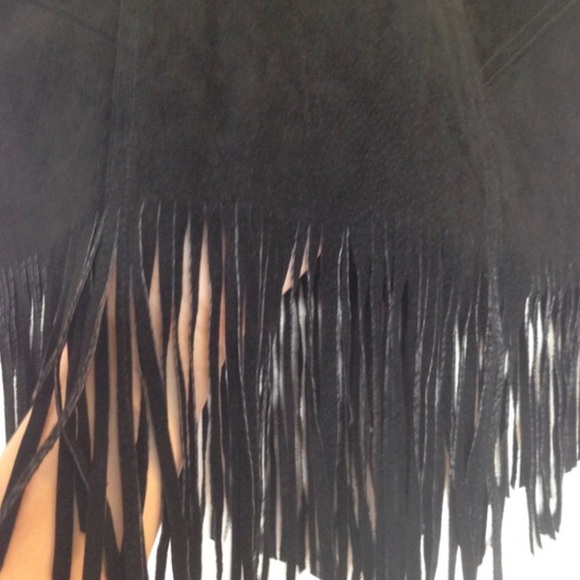 Vintage Suede Fringe Skirt - Picture 6 of 7
